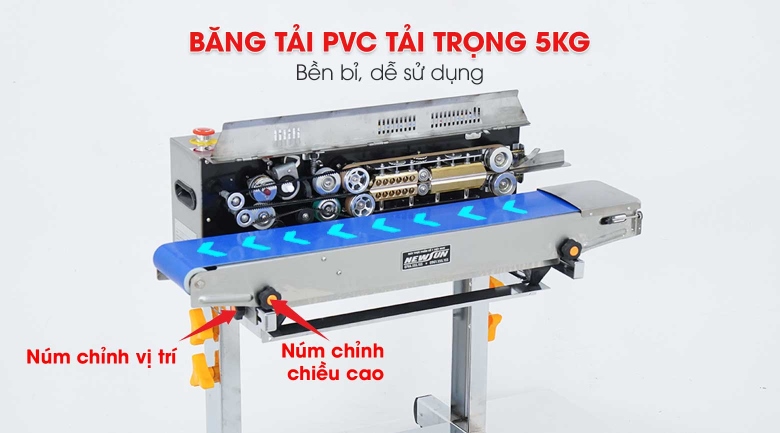 Băng tải chất liệu PVC dày dặn