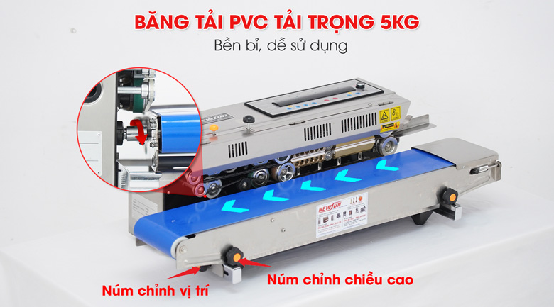 Băng tải tự động chất liệu PVC dày dặn