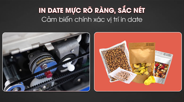 Mối in date mực rõ ràng và sắc nét