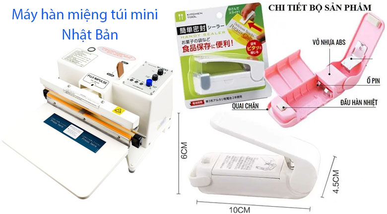 Máy hàn miệng túi mini Nhật Bản