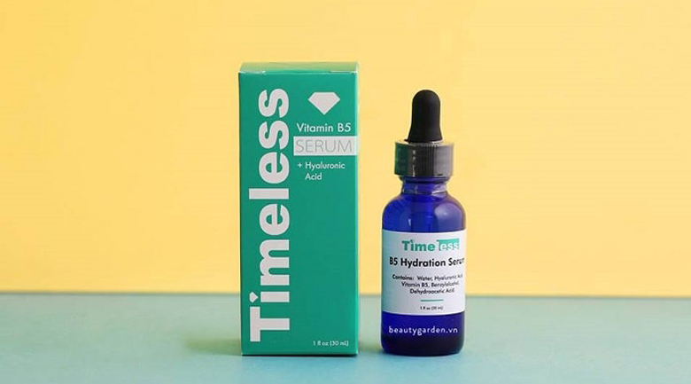 Vệ sinh thành miệng chai serum Timeless B5 sạch sẽ