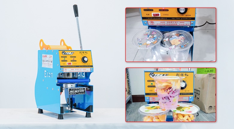 Máy dập cốc thủ công ET-D7 Dán miệng cốc kín 100%