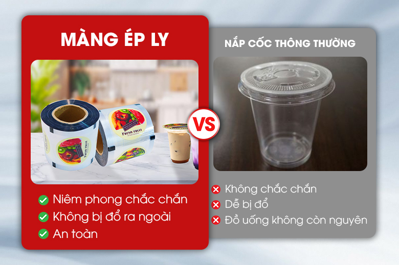 Cuộn màng ép ly logo Bảo vệ đồ uống bên trong
