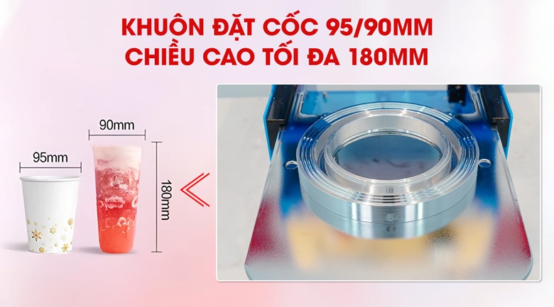 Máy dập cốc bán tự động ET-B9 Dập được nhiều loại cốc khác nhau