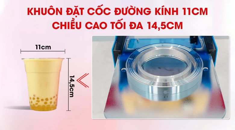 Máy dập cốc bằng tay ET-W2 Ép kín nhiều loại cốc có size khác nhau