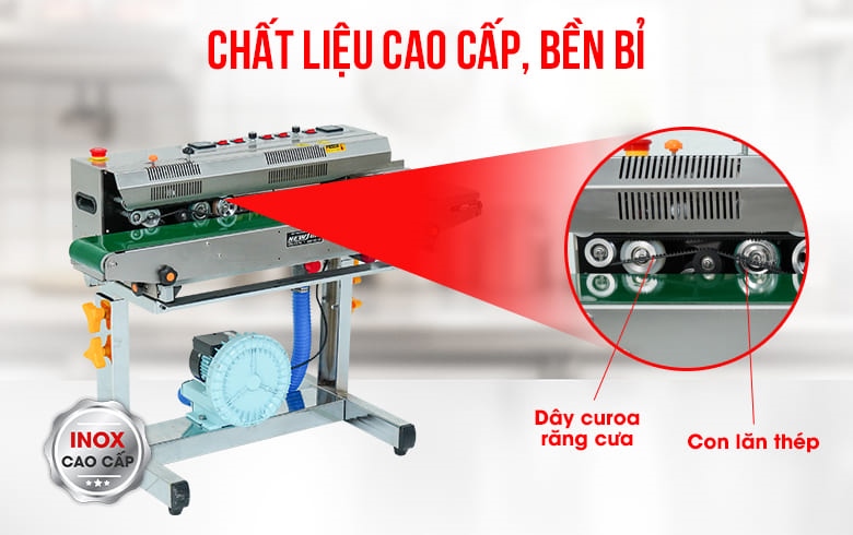 Máy hàn miệng túi thổi khí in date FRSC-10101L Chất liệu cao cấp có độ bền cao