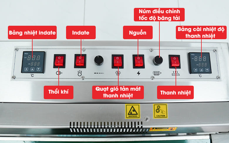 Máy hàn miệng túi thổi khí in date FRSC-10101L Bảng điều khiển thông minh