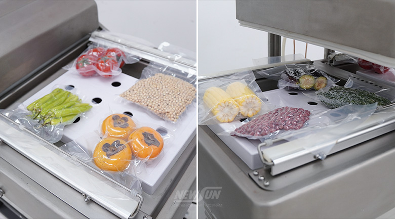 Máy hút chân không Kunba DZ500/2SA (2 buồng) Hình ảnh thành phẩm thực tế khi hút chân không