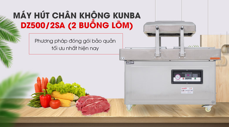 Máy hút chân không Kunba DZ500/2SA (2 buồng) Máy hút chân không Kunba DZ500/2SA