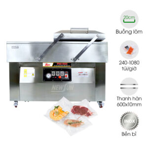 Máy ép chân không DZQ600-2SB Promax (2 buồng lõm 20cm)