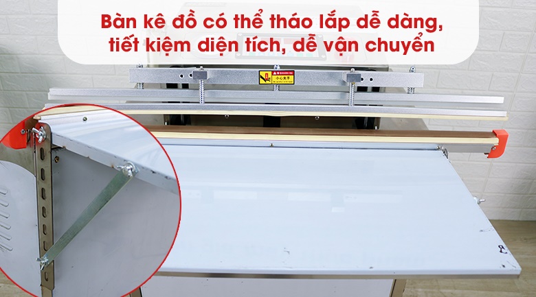Bàn đỡ sản phẩm tháo lắp nhanh – Tối ưu diện tích và dễ vệ sinh 