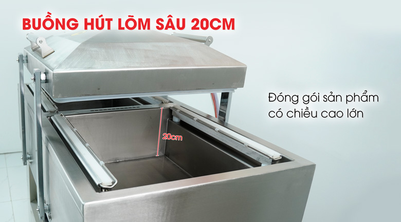 Buồng hút lõm 20cm – Đóng gói sản phẩm cao dễ dàng