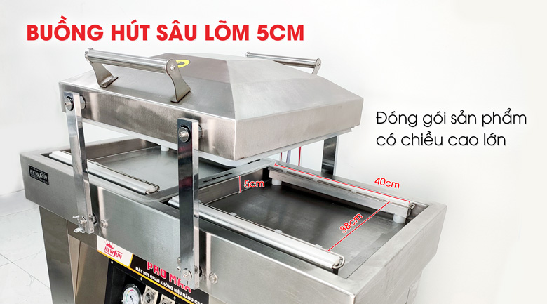Buồng lõm 5cm – Đóng gói dễ dàng sản phẩm có chiều cao lớn 