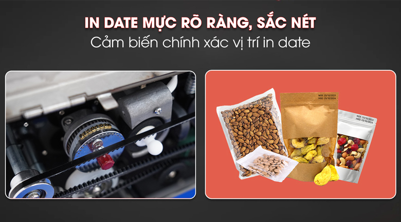 Máy hàn miệng túi in date Kunba FRM-980 In date sắc nét