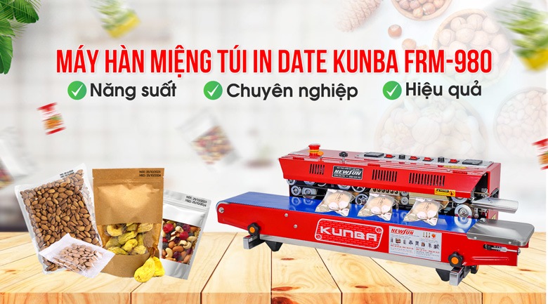 Máy hàn miệng túi in date Kunba FRM-980 Máy hàn miệng túi in date Kunba FRM-980