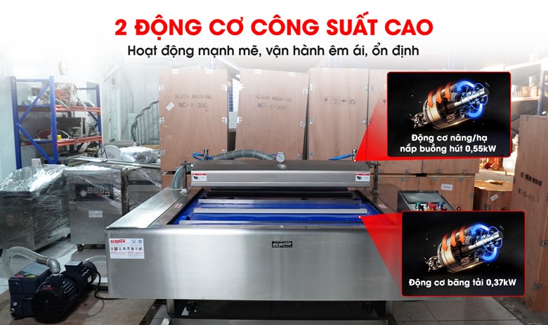 2 động cơ công suất cao, hoạt động độc lập