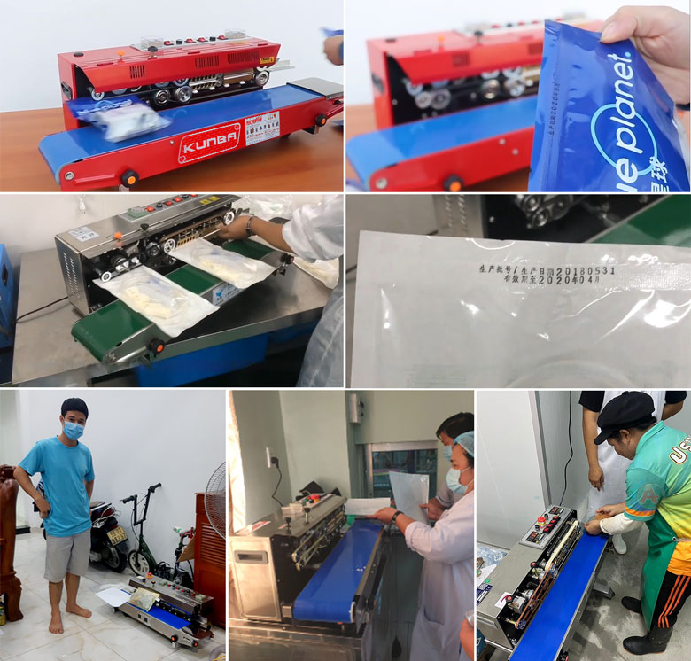 Máy hàn miệng túi in date Kunba FRM-980 Hình ảnh thực tế