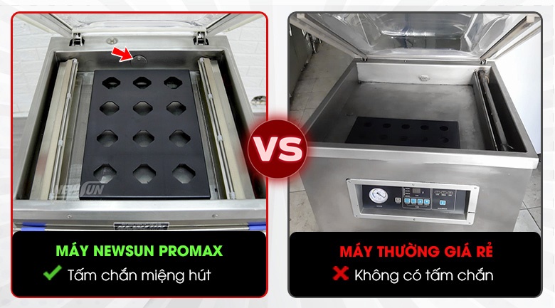 Trang bị tấm chắn miệng hút, ngăn bụi bẩn