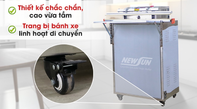 Kết cấu inox bền bỉ – Dễ di chuyển và tản nhiệt tốt 