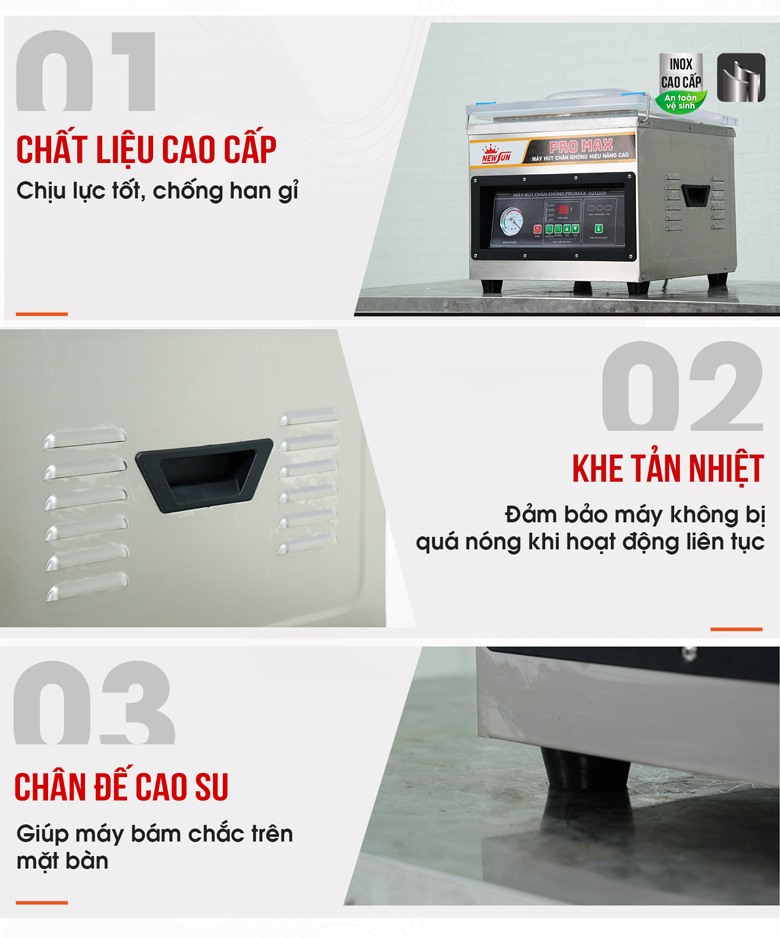 Máy ép chân không điện tử DZQ320 Một số chi tiết khác
