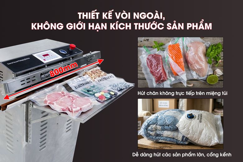 Máy có thiết kế vòi ngoài hiện đại
